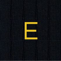 Blue Men's Socks with Mustard Initials - Filo di scozia Super light Stretch - Size 40/45 - 154