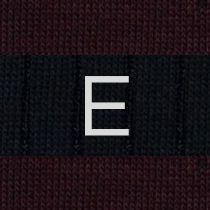 Blue / Burgundy Striped Men's Socks - Stretch Cotton - Size 40/45 - 272