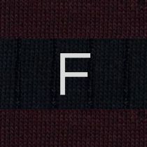 Blue / Burgundy Striped Men's Socks - Stretch Cotton - Size 40/45 - 272