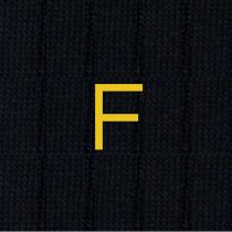 Blue Men's Socks with Mustard Initials - Filo di scozia Super light Stretch - Size 40/45 - 154
