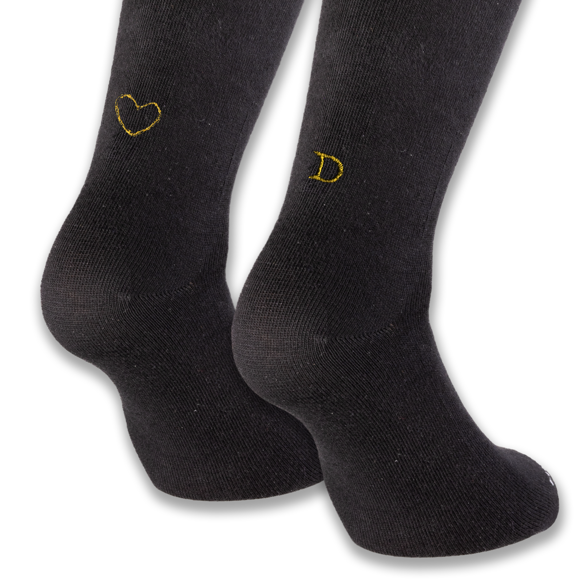Calze Cuore Oro Personalizzate con iniziali ricamate | 100% Made in Italy | Individual Socks