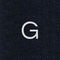 Men's Blue Socks with Grey Initials - Extra fine Cashmere Blend - Size 43/45 - 172