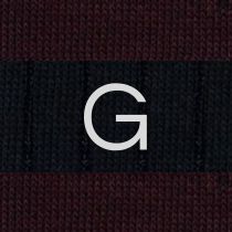 Blue / Burgundy Striped Men's Socks - Stretch Cotton - Size 40/45 - 272