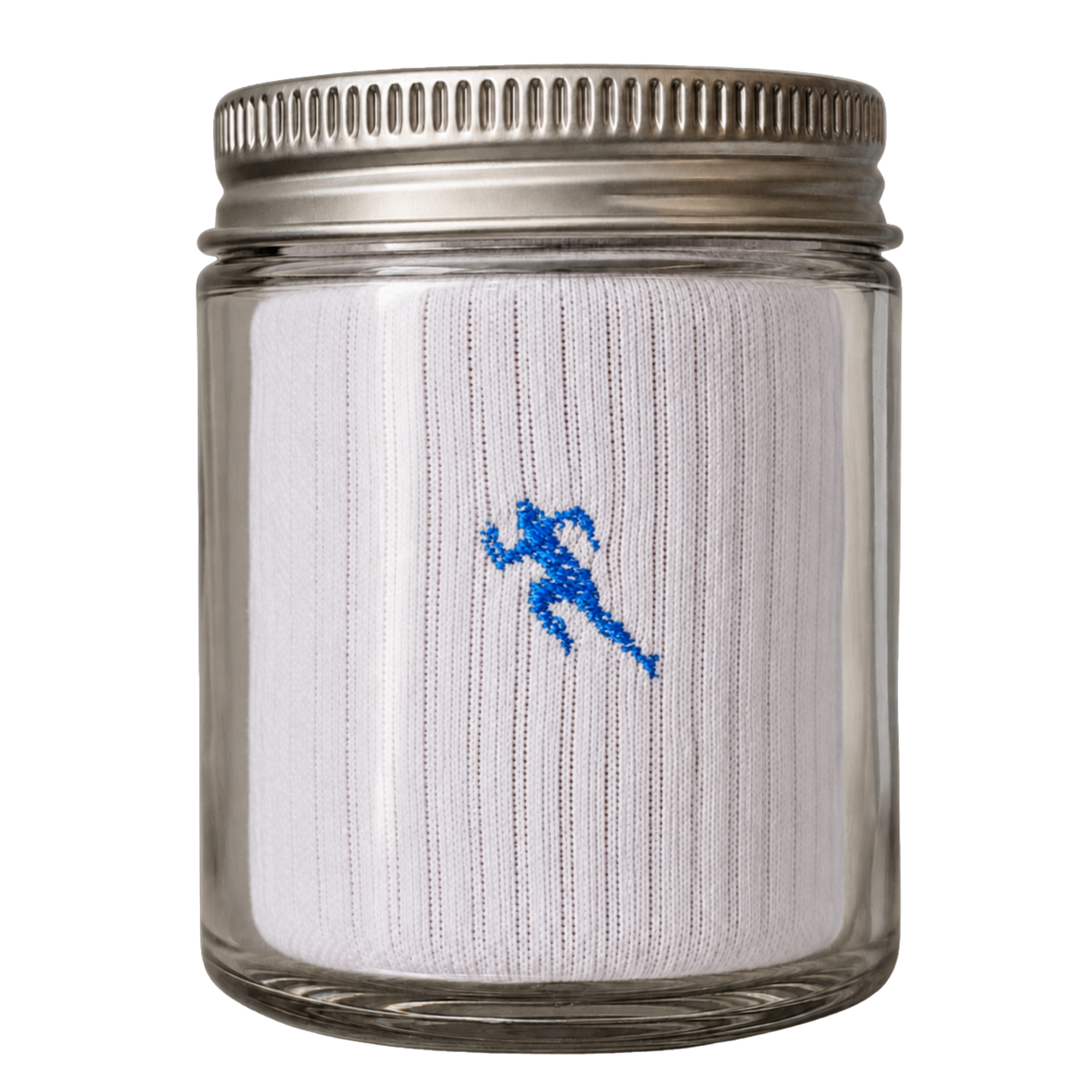 Blaue Herrensocken mit roten Initialen – Stretch-Baumwolle – Größe 40/45 – 101