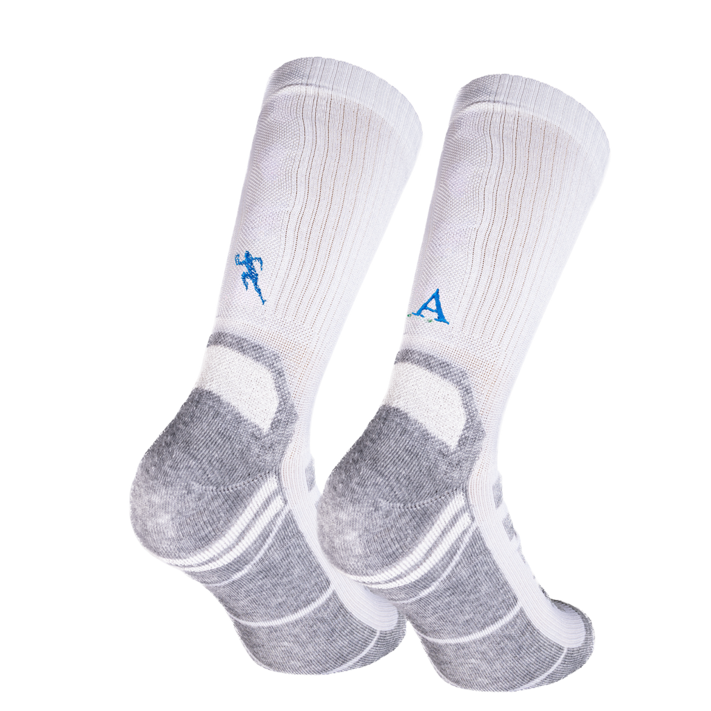 Men's Blue Socks with Red Initials - Stretch Cotton - Size 40/45 - 101