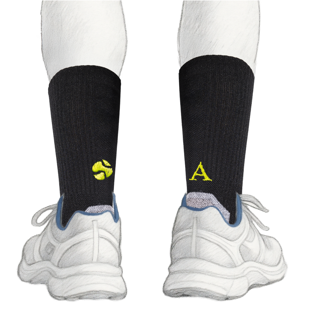 Men's Blue Socks with Red Initials - Stretch Cotton - Size 40/45 - 101