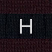Blue / Burgundy Striped Men's Socks - Stretch Cotton - Size 40/45 - 272