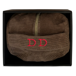 Beauty Case in velluto con iniziali ricamate