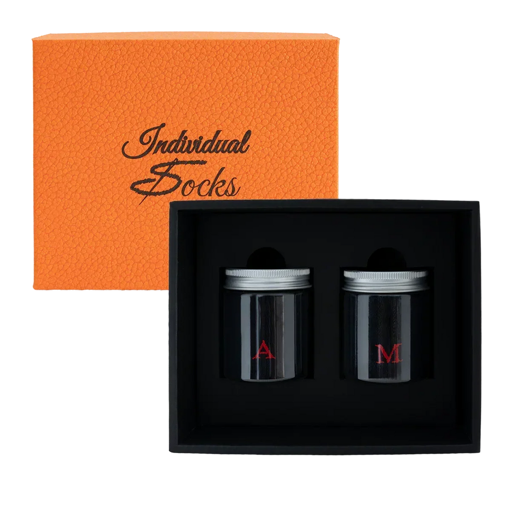 Calze Uomo Cotone Stretch | Doppie Iniziali Ricamate | Taglia 40/45 | Lunghezza Ginocchio