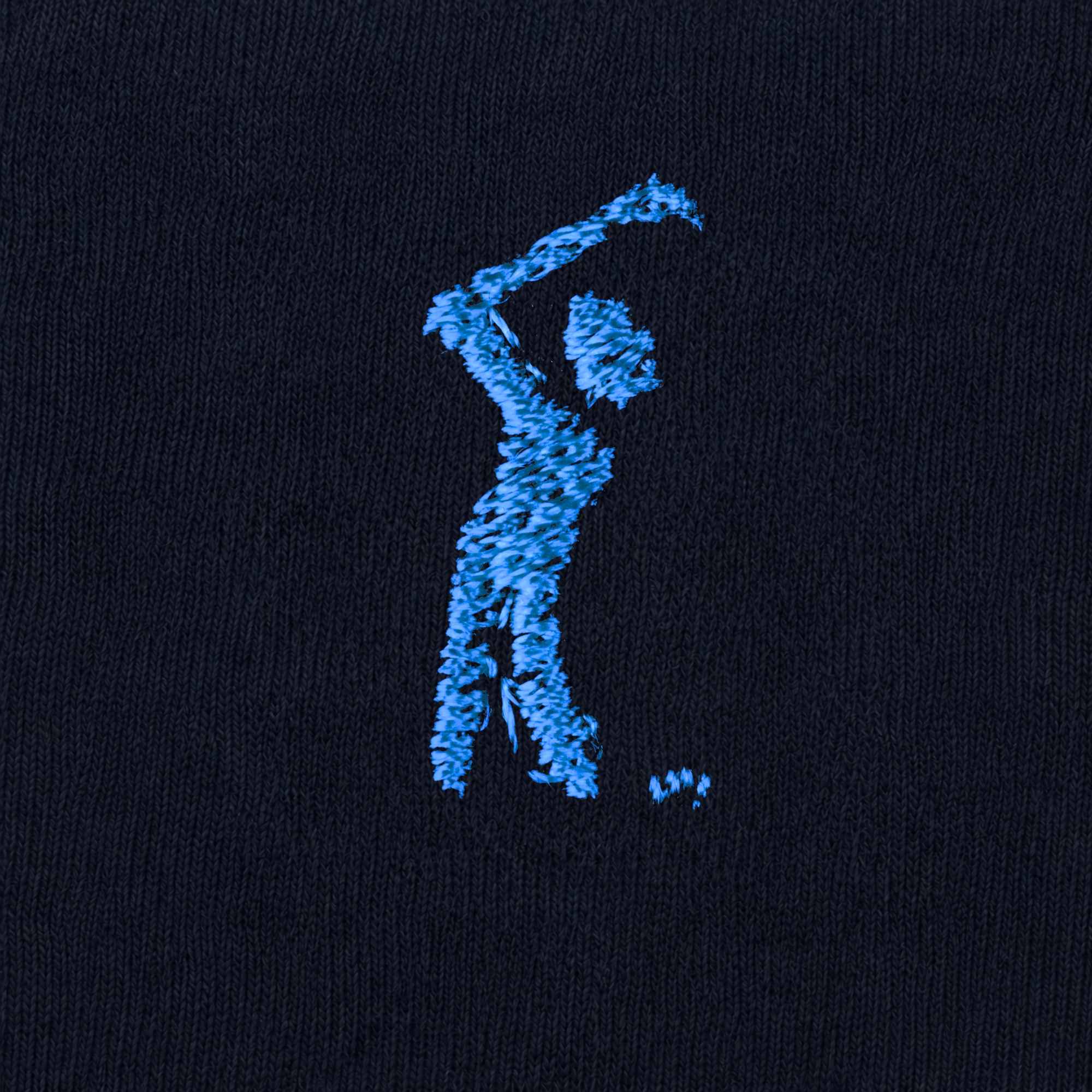 Blaue Herrensocken mit roten Initialen – Stretch-Baumwolle – Größe 40/45 – 101