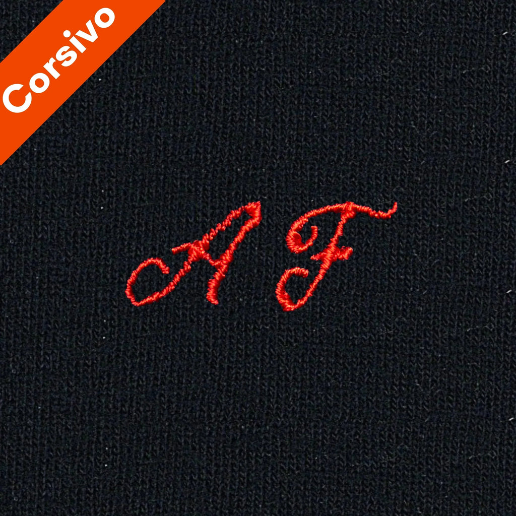 Calze Uomo Cotone Stretch | Doppie Iniziali Ricamate | Taglia 40/45 | Lunghezza Ginocchio