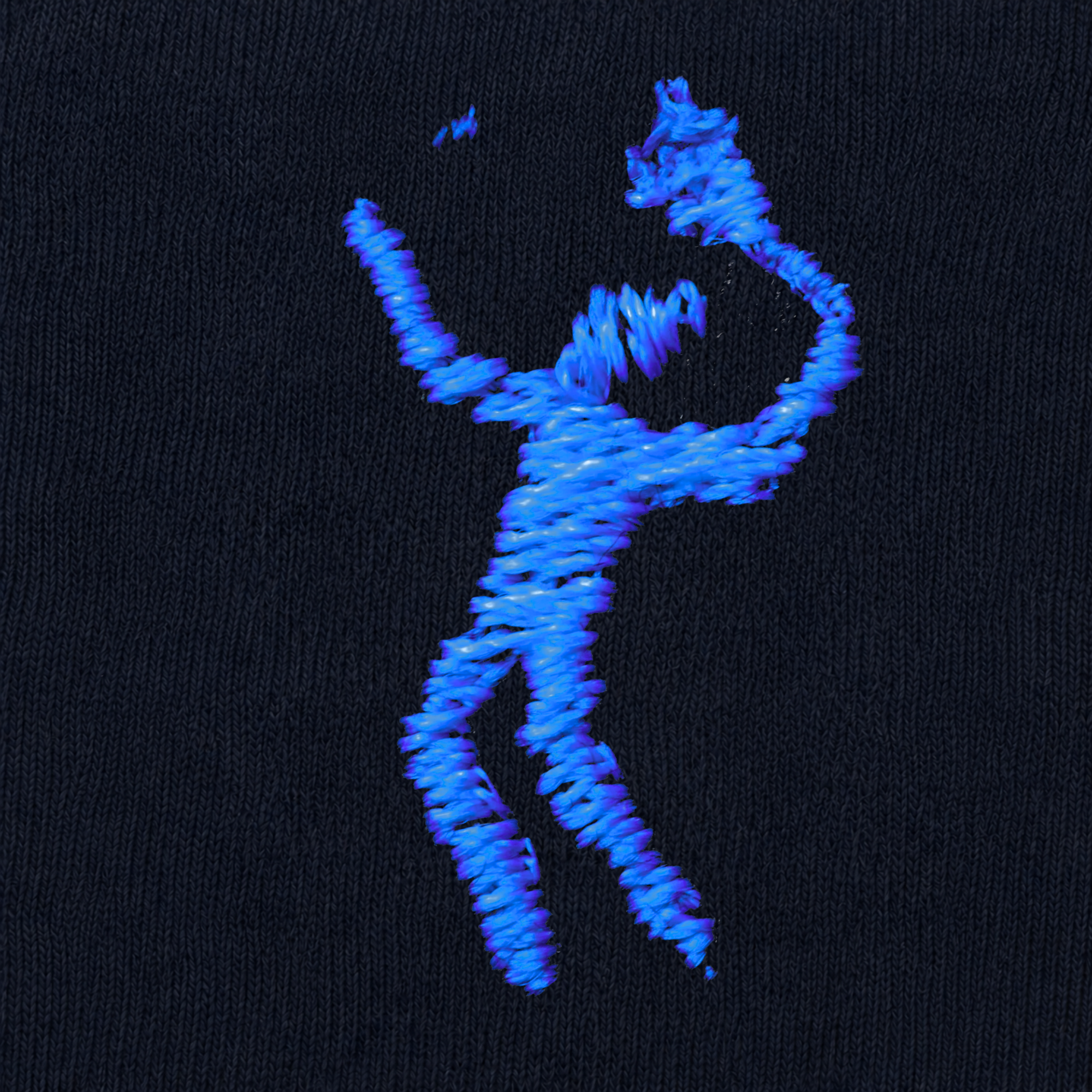 Blaue Herrensocken mit roten Initialen – Stretch-Baumwolle – Größe 40/45 – 101