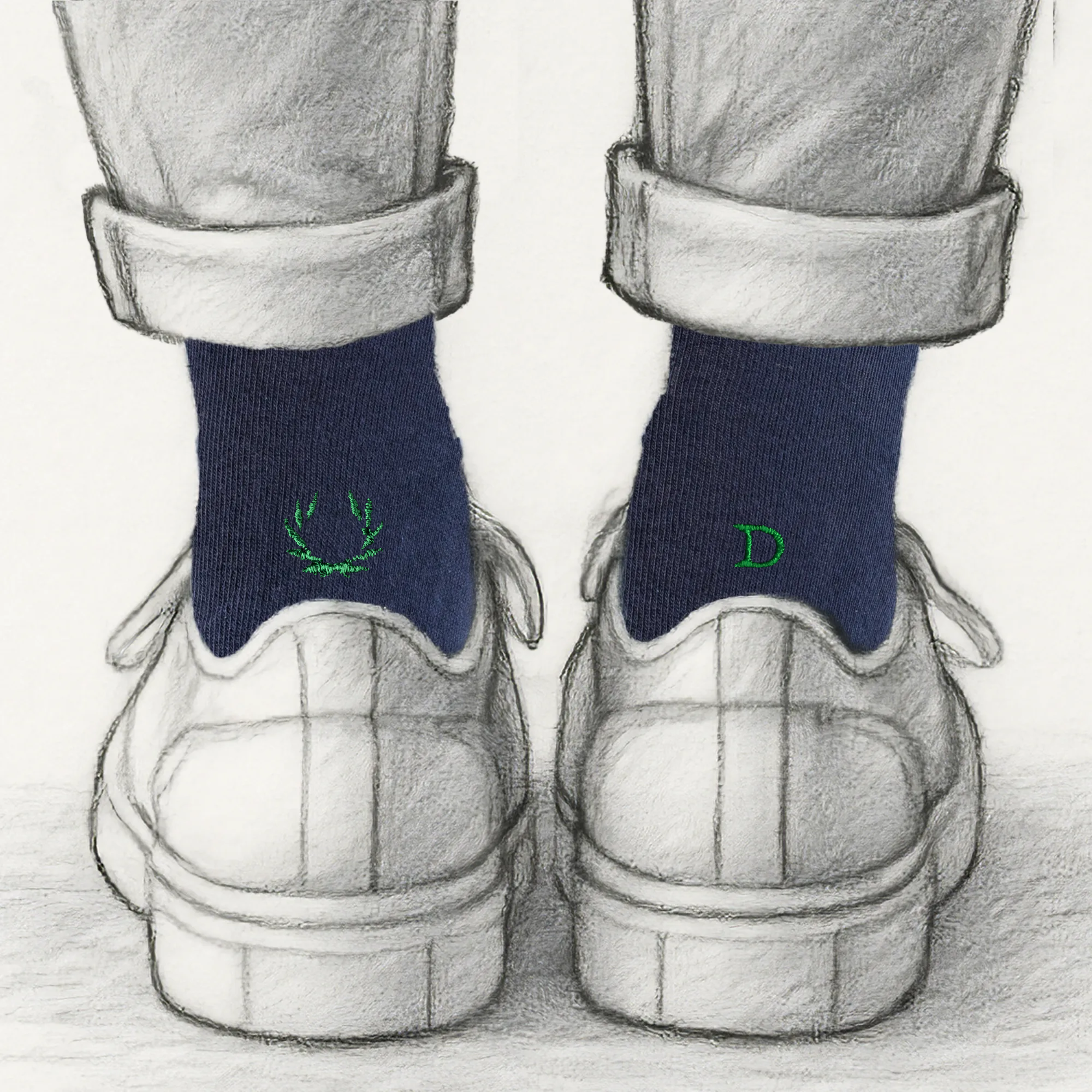 Calze Laurea Alloro Personalizzate con iniziali ricamate | 100% Made in Italy | Individual Socks