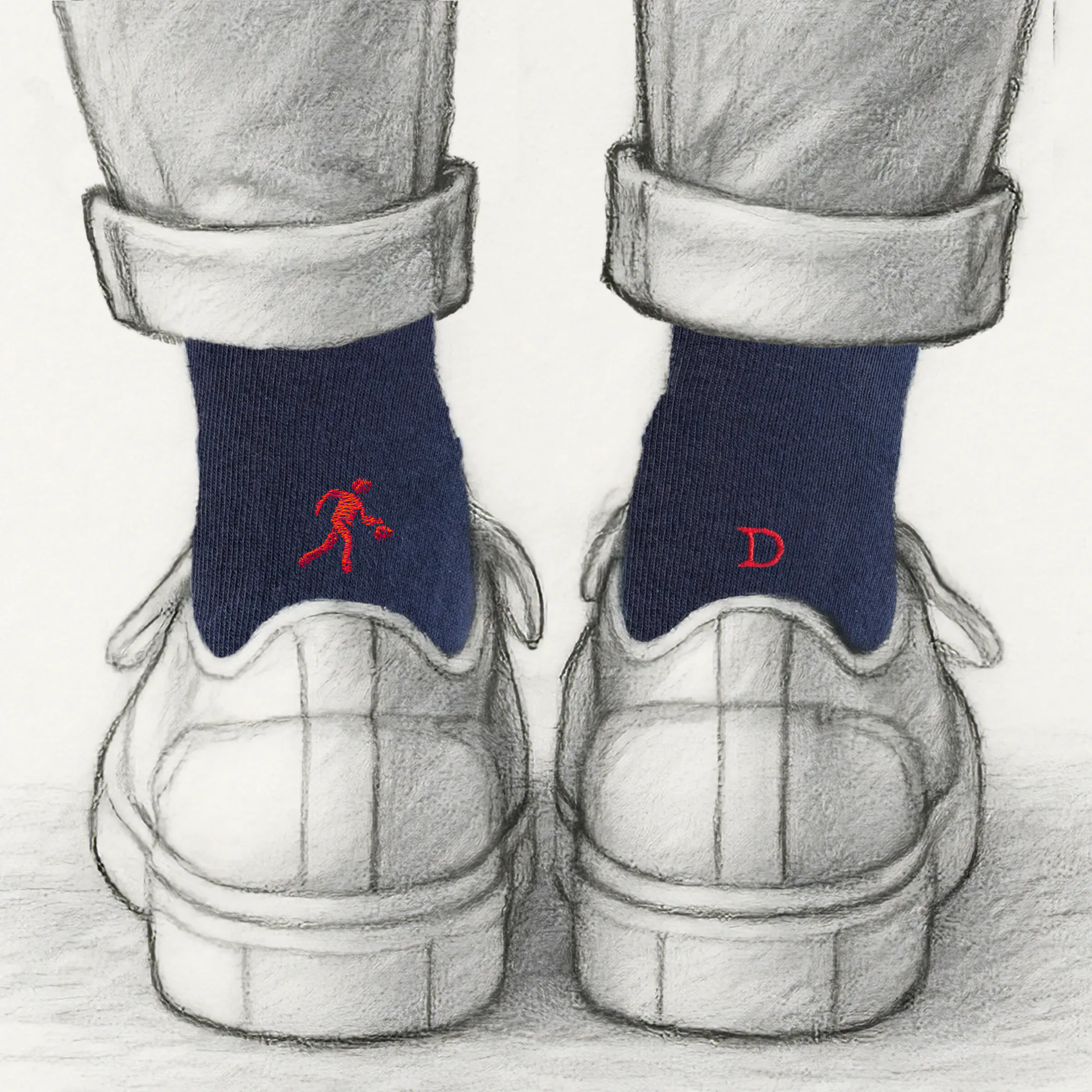 Calze Giocatore Basket Personalizzate con iniziali ricamate | 100% Made in Italy | Individual Socks