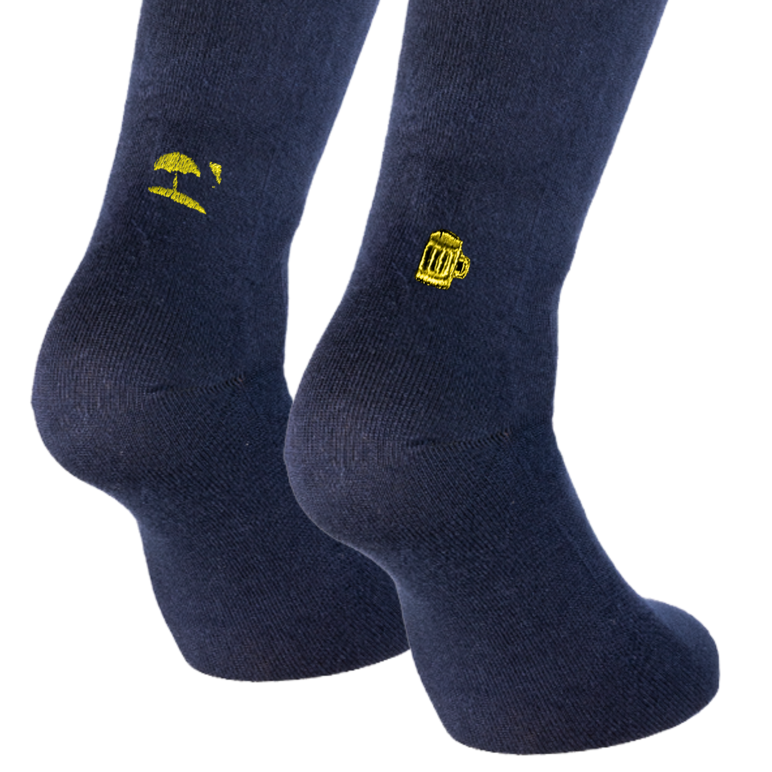 Calze Blu Relax - Birra Senape + iniziali Personalizzate