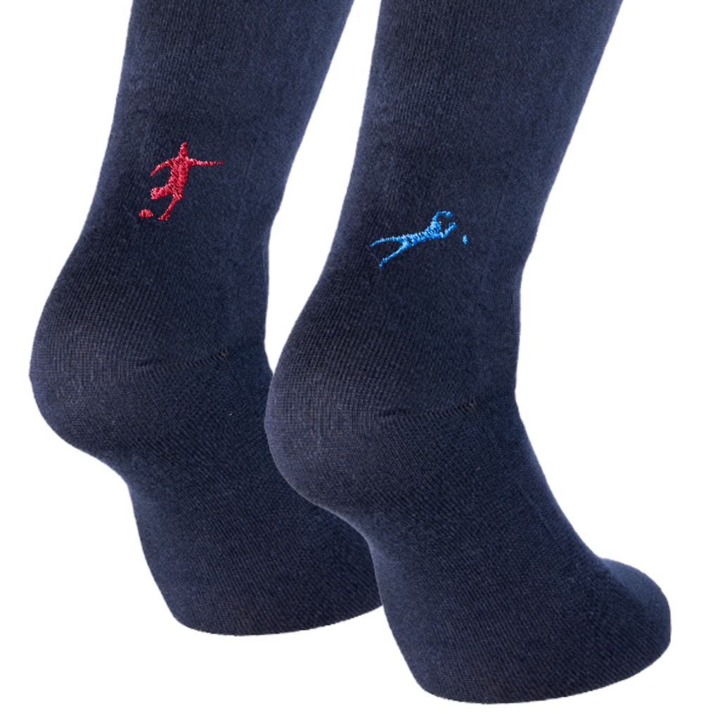 Calze Blu Calcio - Ricamo Personalizzato