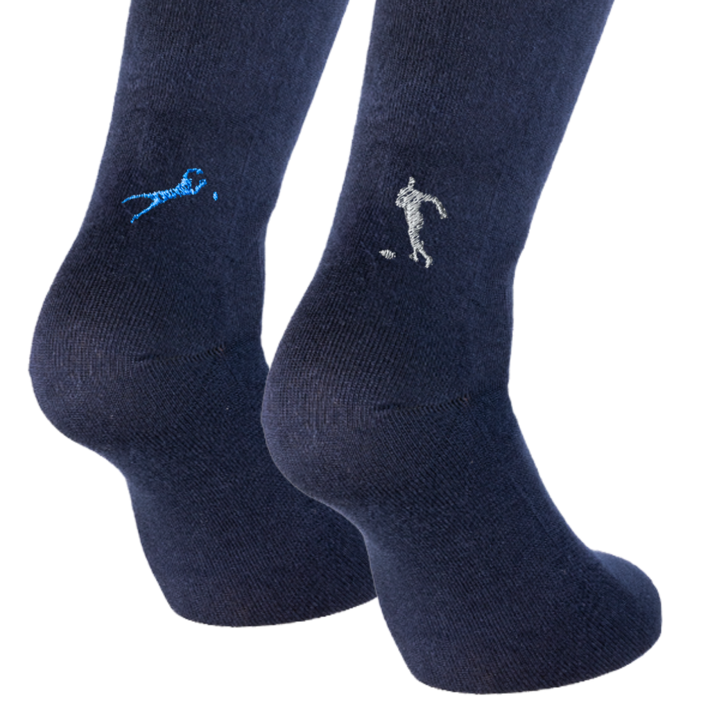 Calze Blu Calcio - Ricamo Personalizzato