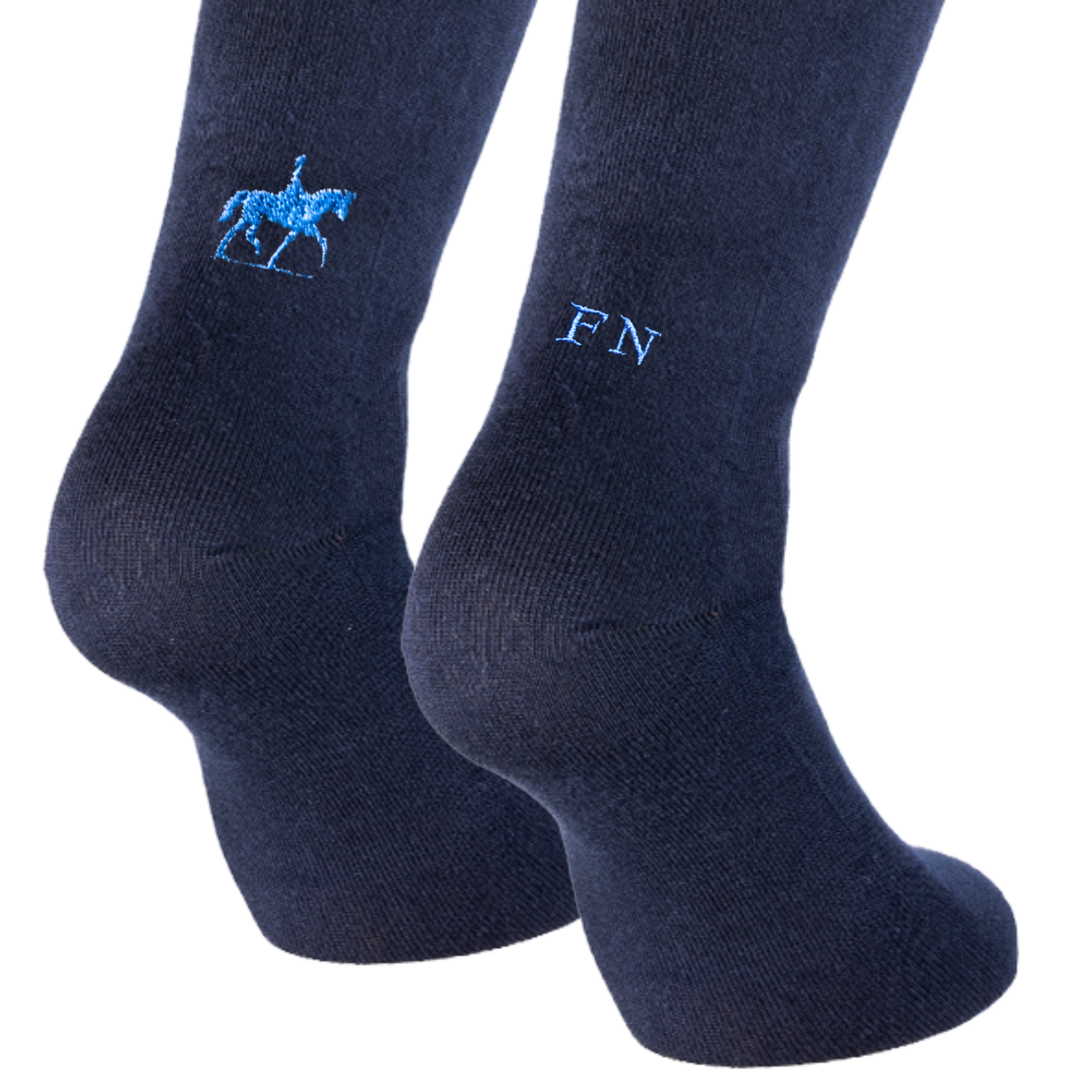 Calze Blu equitazione - cavallo royal + iniziali Personalizzate