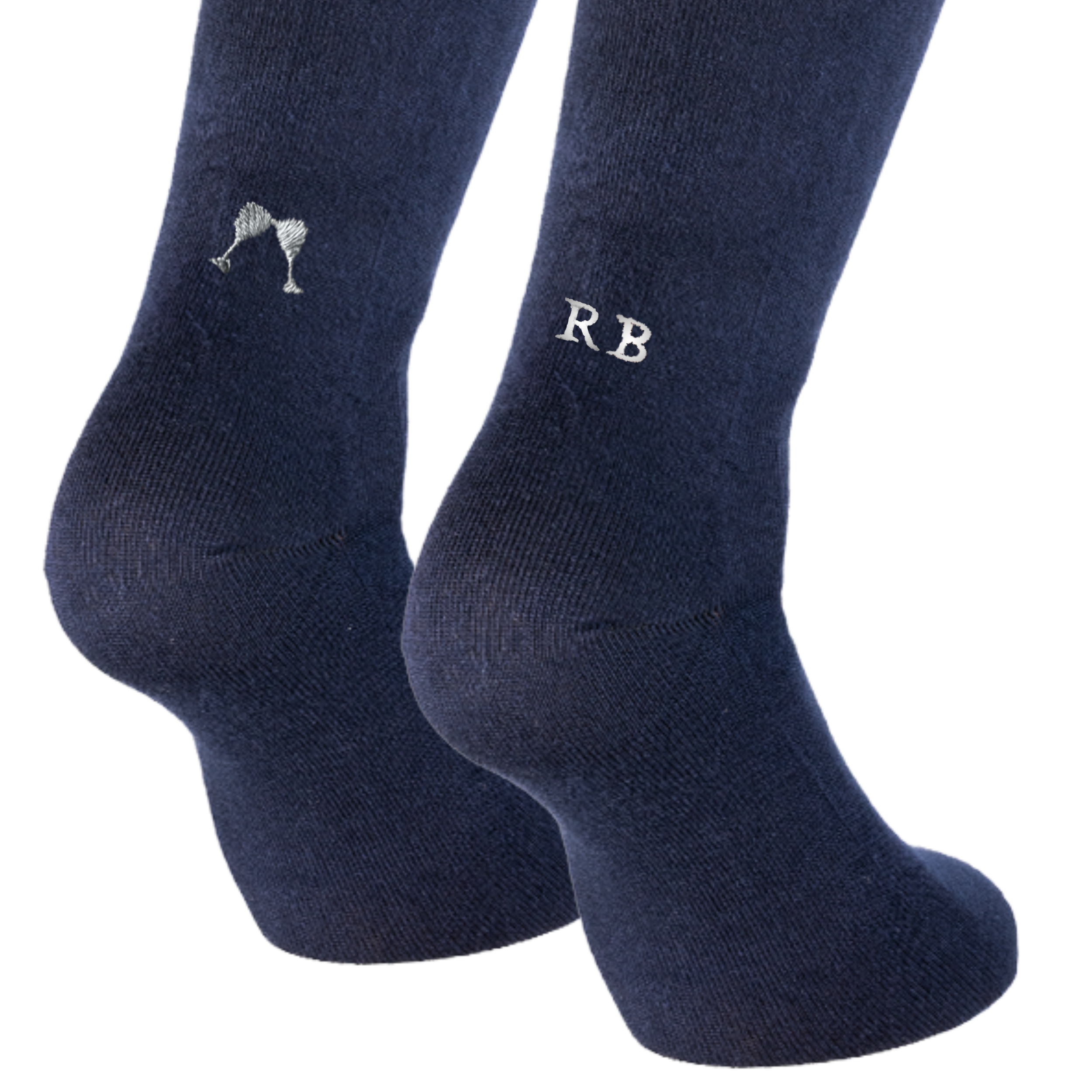 Calze Blu Relax - Cin Cin Grigio + iniziali Personalizzate
