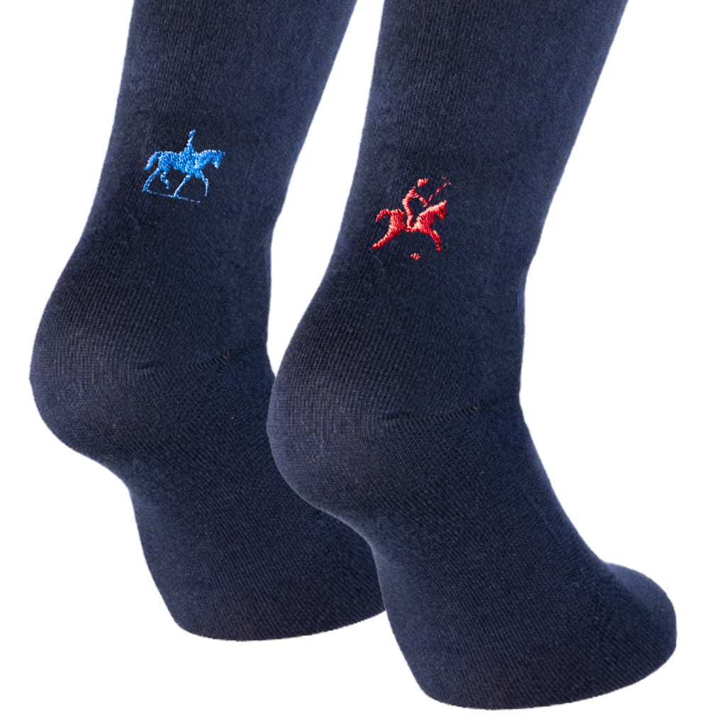 Calze Blu equitazione - Ricamo Personalizzato