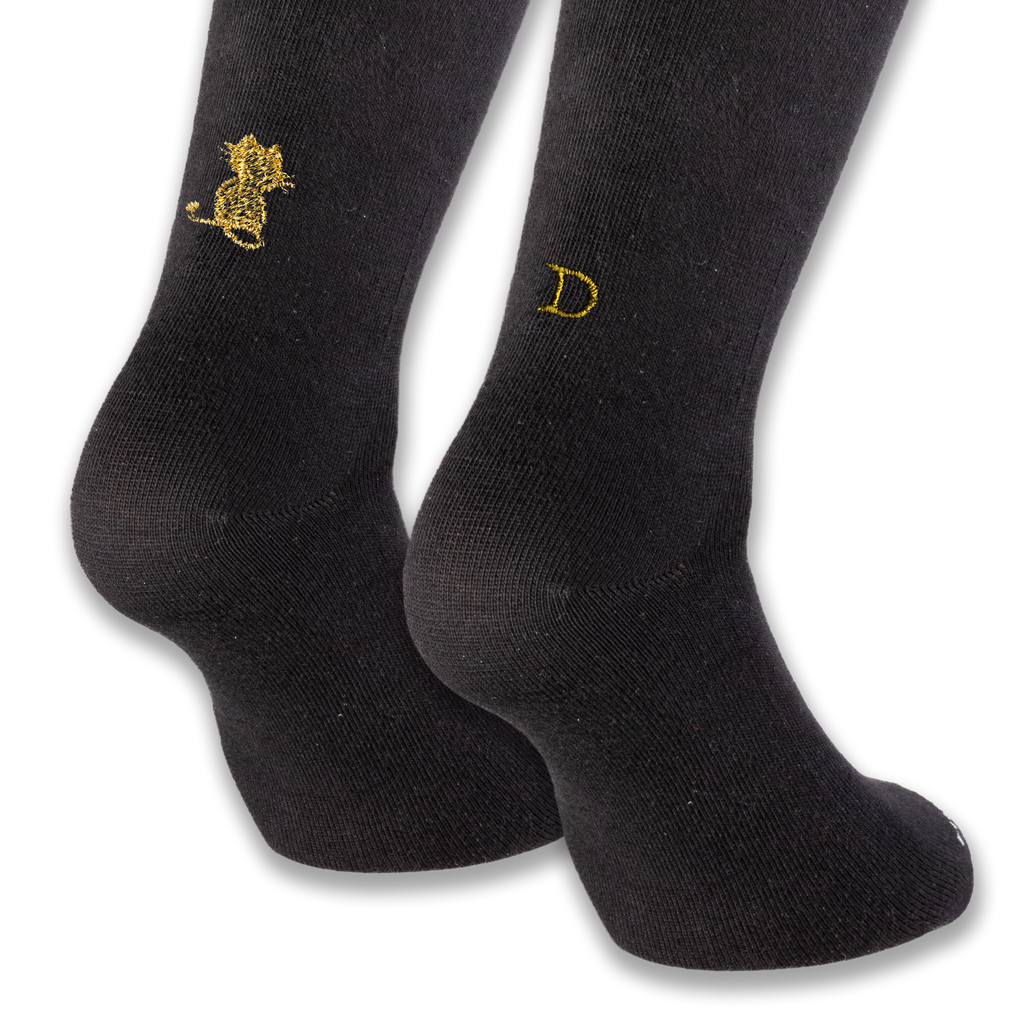 Calze Gatto Oro Personalizzate con iniziali ricamate | 100% Made in Italy | Individual Socks