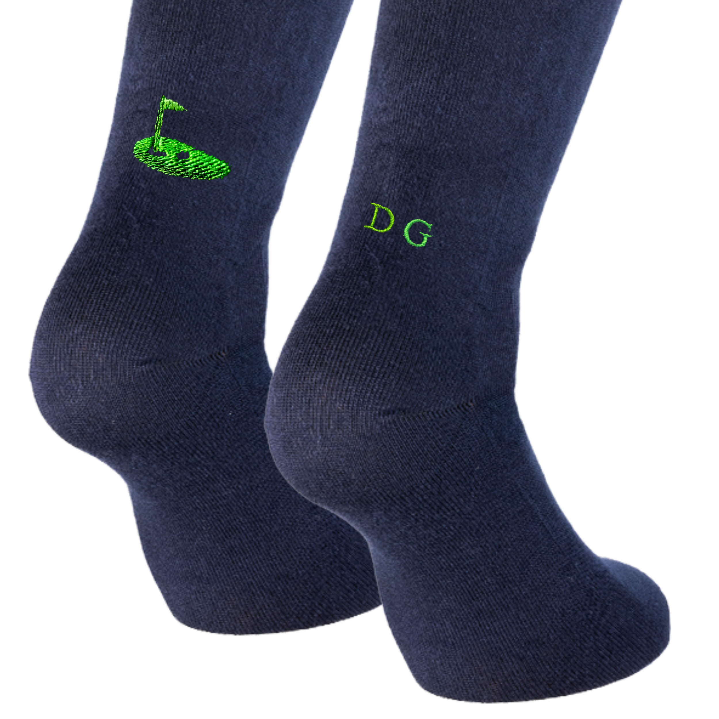 Calze golf cotone Blu - Green Verde + iniziali Personalizzate