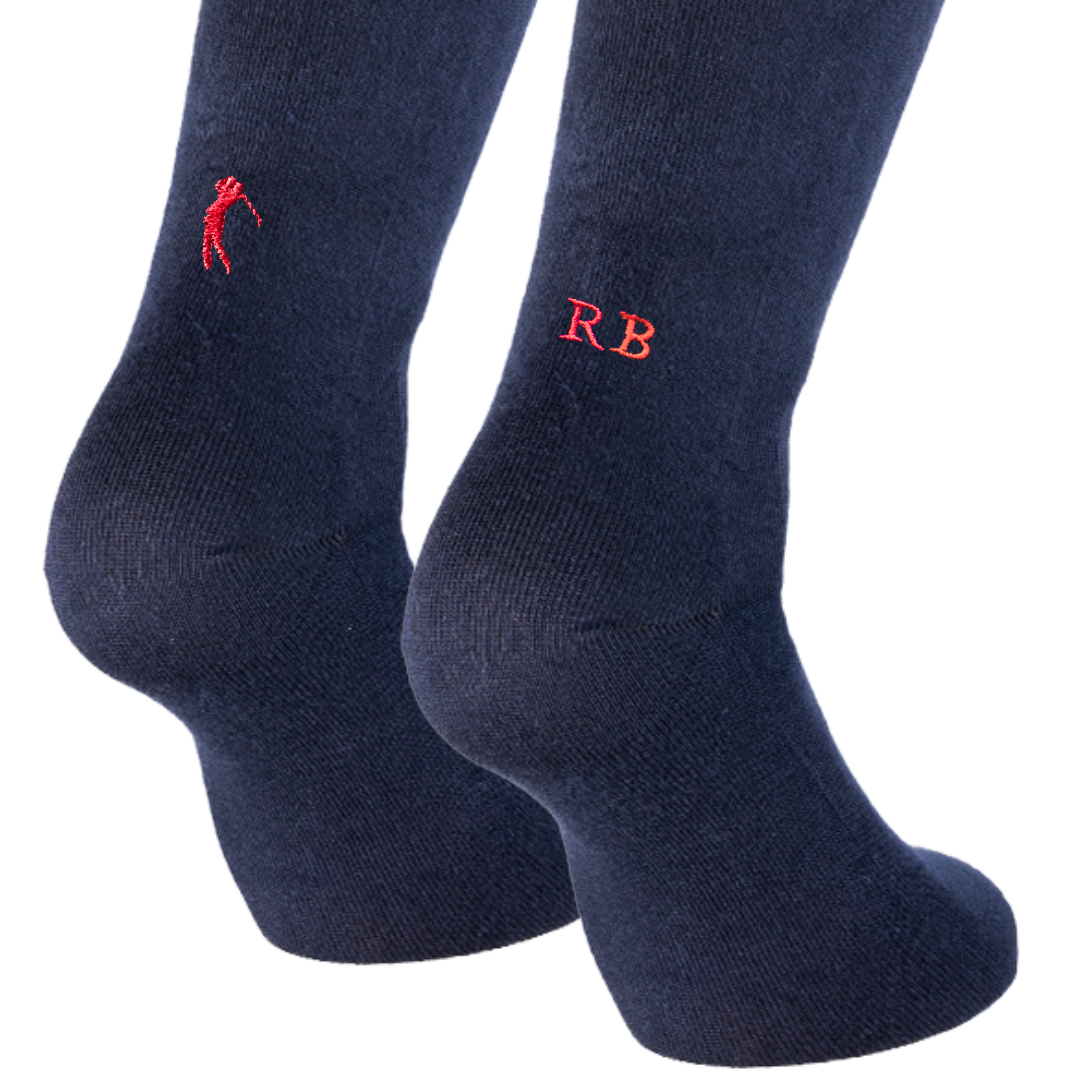Calze golf cotone Blu - Swing Rosso + iniziali Personalizzate