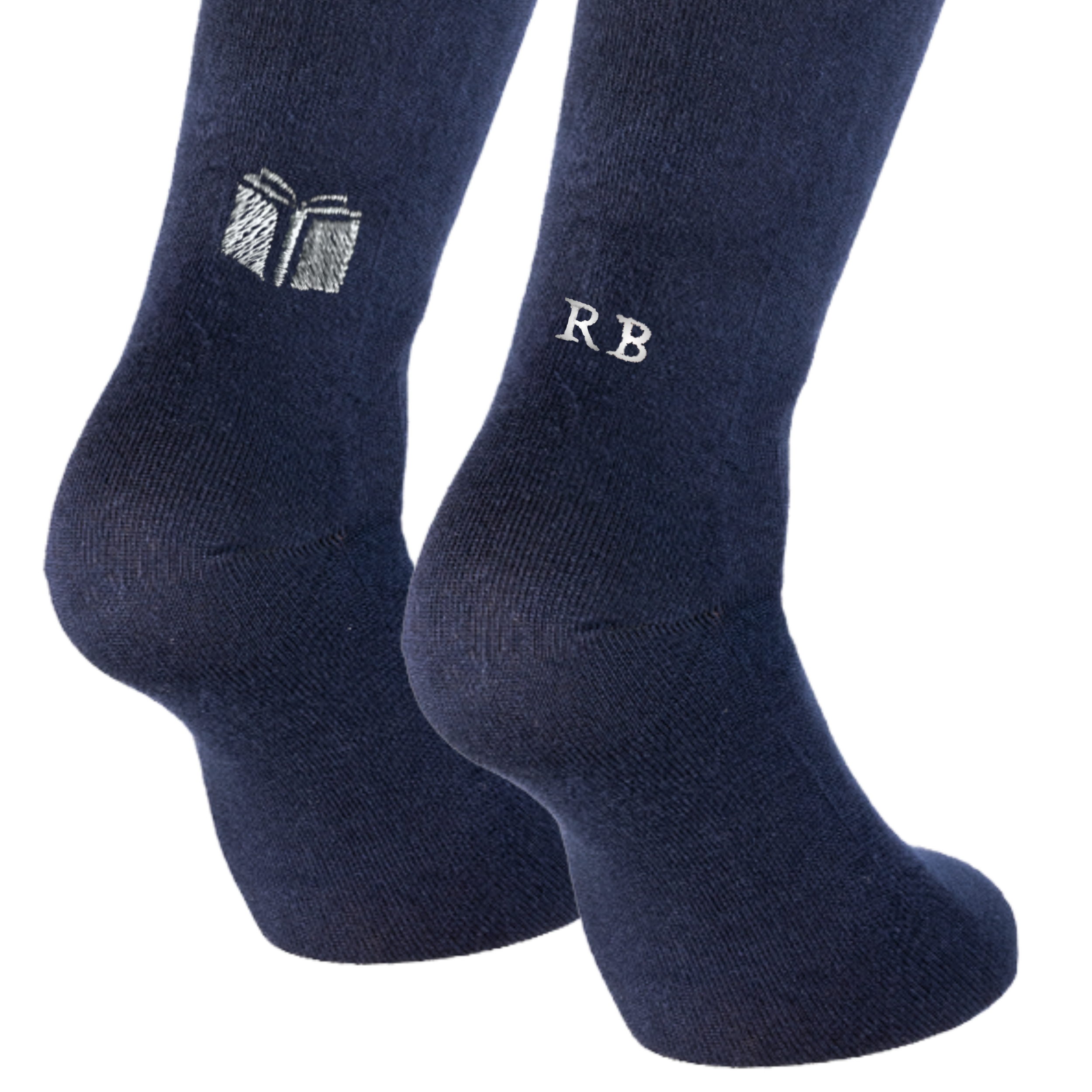 Calze Blu Relax - Libro Grigio + iniziali Personalizzate