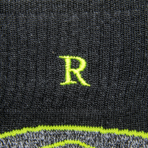 Men's Sport Socks with yellow Initials - Cotton Stretch - Size 40/45 - 199