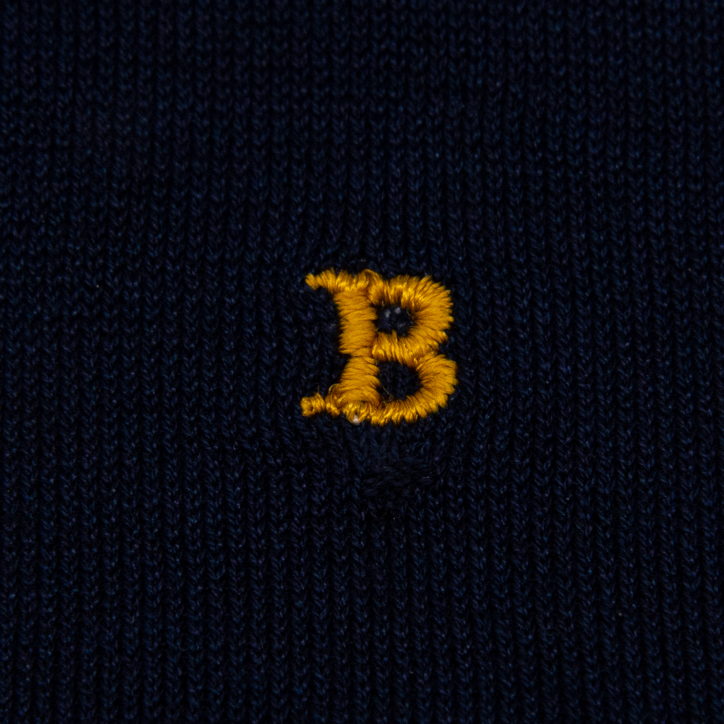 Blue Men's Socks with Mustard Initials - Filo di scozia Super light Stretch - Size 40/45 - 154