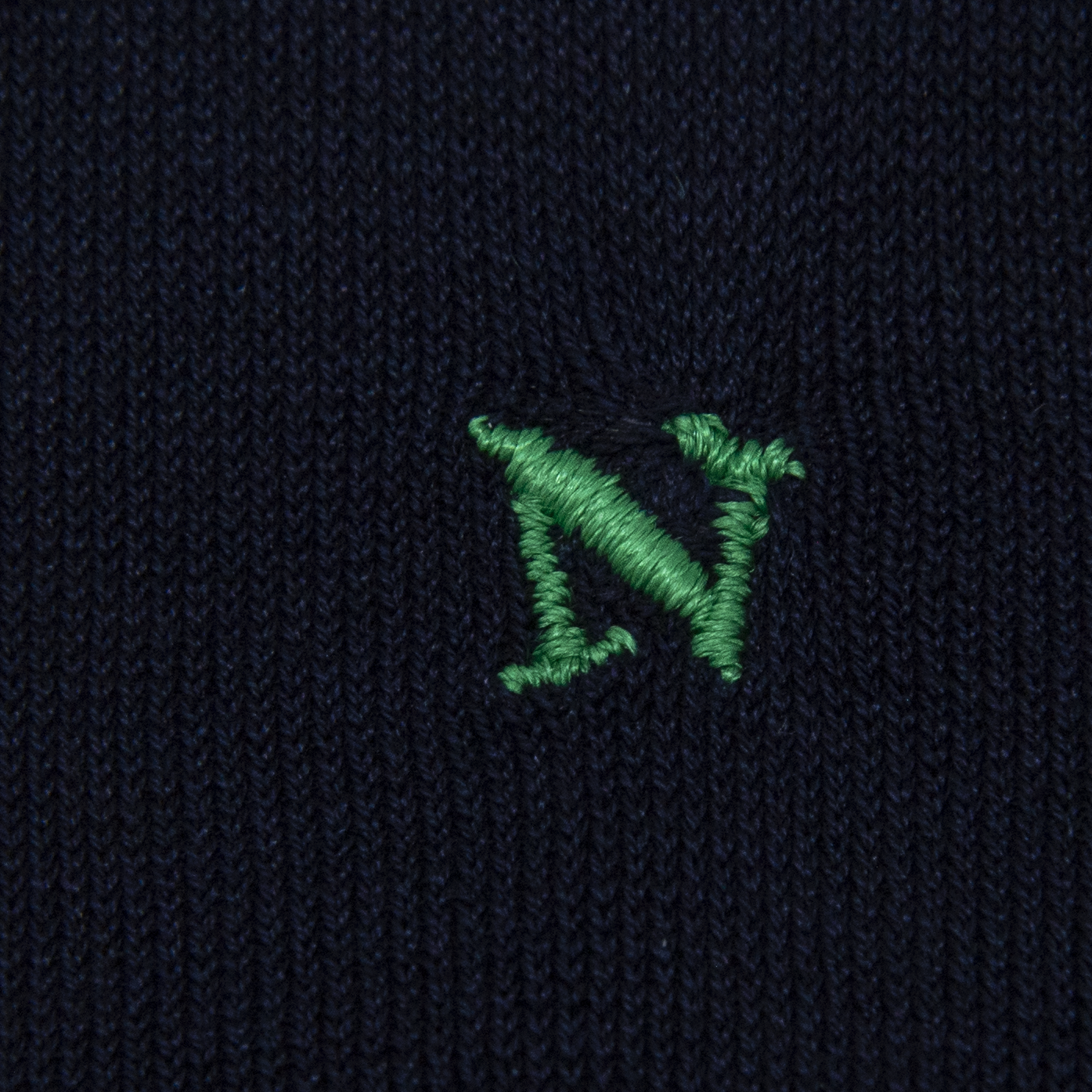 Blue Men's Socks with Green Initials - Filo di scozia Super light Stretch - Size 40/45 - 152