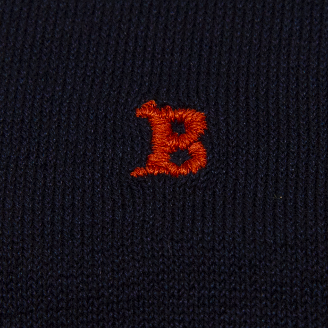 Calze Uomo Filo Scozia Stretch | Blu Iniziali Ricamate Bordeaux | Taglia 40/45 | Lunghezza Ginocchio