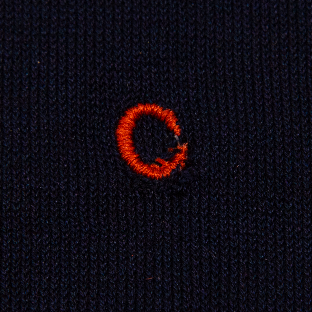 Calze Uomo Filo Scozia Stretch | Blu Iniziali Ricamate Bordeaux | Taglia 40/45 | Lunghezza Ginocchio