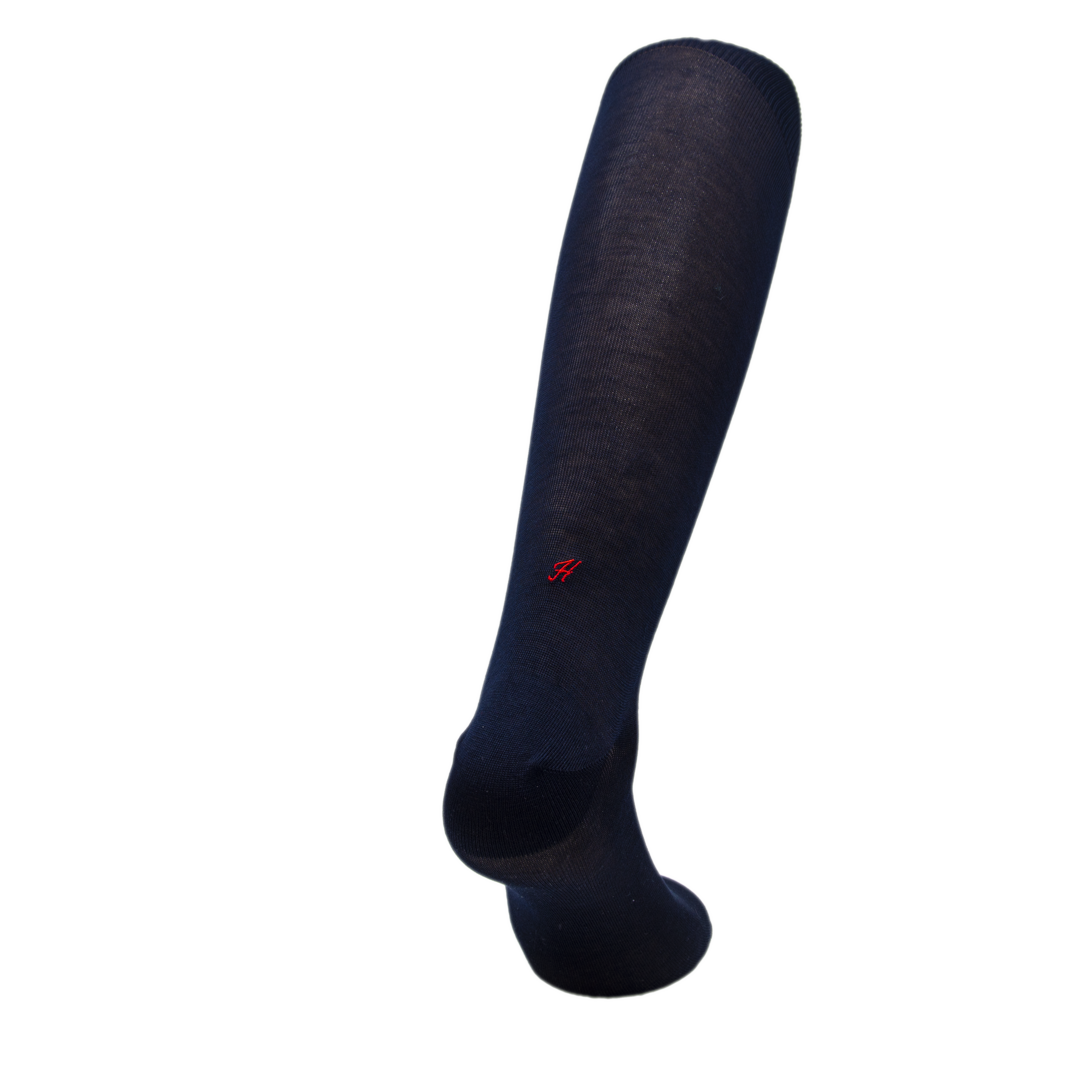 Blue Men's Socks with Italic Red Initials - Filo di scozia Super light Stretch - Size 40/45 - 155