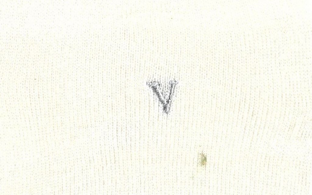 calza donna tinta unita latte cotone organico personalizzata iniziali ricamate lettera V V_603A.jpg
