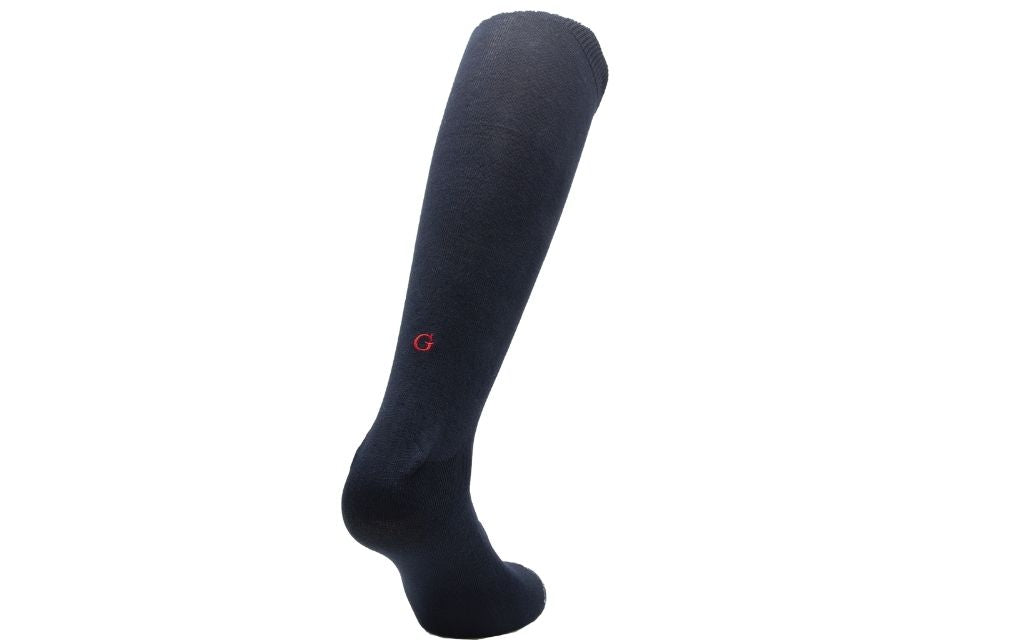 Calze Blu Uomo iniziali Rosse - Cotone Stretch - Taglia 40/45 - 101