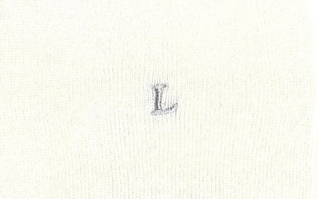 calza uomo latte cotone organico personalizzata iniziali ricamate lettera L L_111A