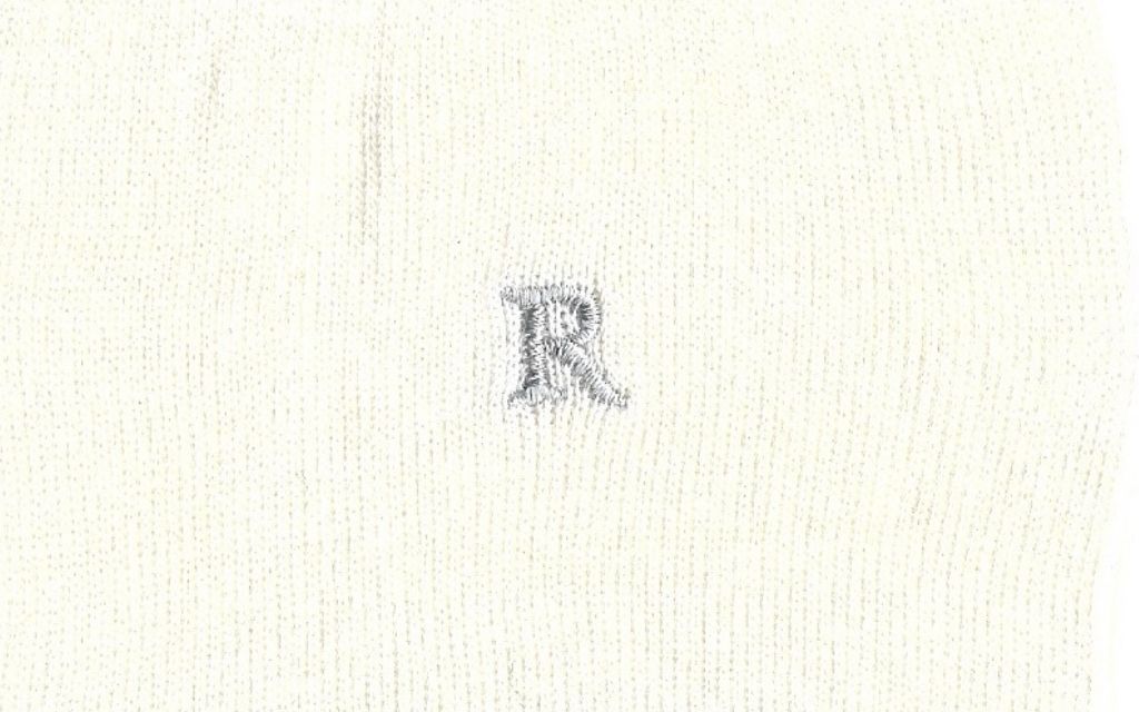 calza uomo latte cotone organico personalizzata iniziali ricamate lettera R R_111A