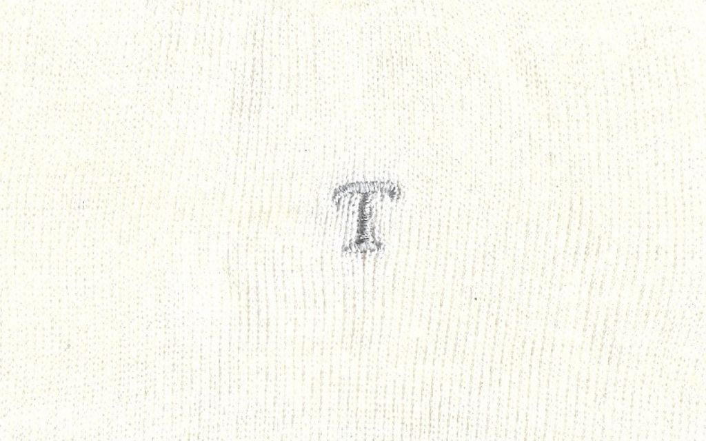 calza uomo latte cotone organico personalizzata iniziali ricamate lettera T T_111A